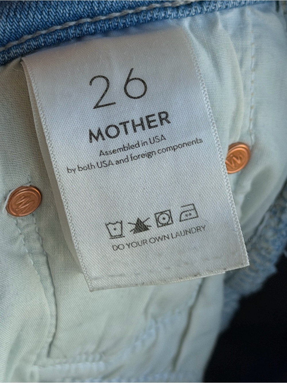 MOTHER Jeans Insider Step Crop Fray Sz. 26 - Light wash - Picture 7 of 7